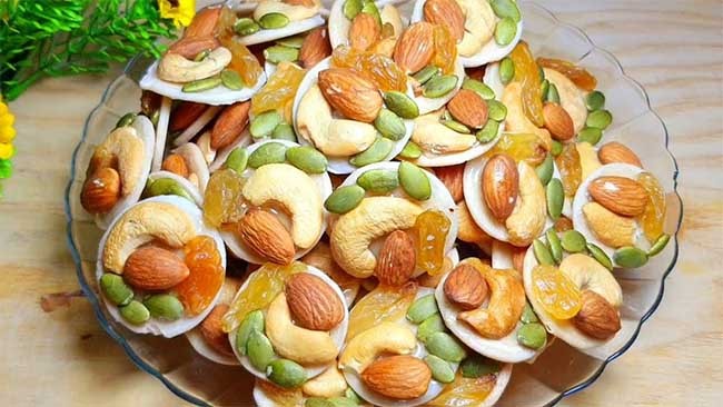 bánh đồng tiền mix hạt